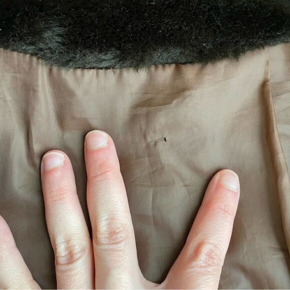 VINTAGE 70S BROWN TEDDY COAT SIZE 38 – CHEST US MEDIUM - Picture 8 of 12